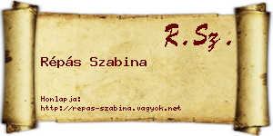 Répás Szabina névjegykártya