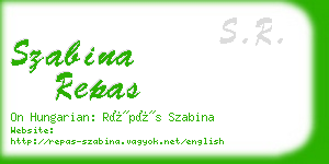 szabina repas business card